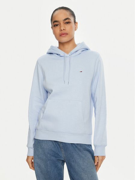 Tommy Jeans Bluza DW0DW19958 Błękitny Regular Fit. Niebieskie bluzy Tommy Jeans, s, bez wzorów, z bawełny, bez kaptura. Za 209.99 zł.