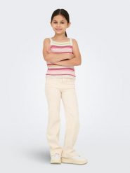 KIDS ONLY Top dzianinowy "Belli" w kolorze jasnoróżowym rozmiar: 134/140. Różowe topy KIDS ONLY, bez wzorów, z dzianiny, bez kołnierzyka, bez ramiączek. Za 61.60 zł.