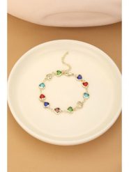 Atelier MIU Pozłacana bransoletka z cyrkoniami rozmiar: onesize. Żółte bransoletki atelier MIU, z cyrkonią, pozłacane. Za 34.99 zł.