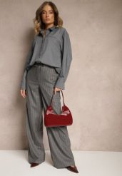 Szare Spodnie z Wiskozą w Garniturowym Stylu z Kieszeniami i Wiązaniem Seviara. Szare jeansy Renee, bez wzorów, z jeansu, eleganckie, z podwyższonym stanem. W wyprzedaży za 167.99 zł.