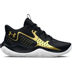 Buty do koszykówki Under Armour Jet '23. Czarne buty treningowe Under Armour, bez wzorów, bez zapięcia, do koszykówki. W wyprzedaży za 318.95 zł.