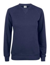 Clique Premium OC Roundneck Women bluza damska z bawełny organicznej – dark navy. Niebieskie bluzy CLIQUE, s, bez wzorów, z bawełny, bez kaptura. Za 233.64 zł.