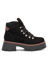 Lasocki Botki RST-HOBBY-01 Czarny. Czarne botki Lasocki, bez wzorów, z nubiku, bez obcasa, na płaskiej podeszwie, bez zapięcia. Za 230.99 zł.