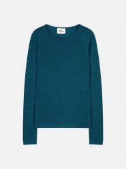 Just Cashmere Kaszmirowy sweter "Joyce" w kolorze niebieskim rozmiar: M. Niebieskie swetry Just Cashmere, m, bez wzorów, z kaszmiru, bez ramiączek. Za 395.31 zł.