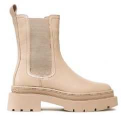 Sztyblety Gino Rossi. Brązowe botki Gino Rossi, bez wzorów, bez obcasa, na płaskiej podeszwie, bez zapięcia. Za 239.99 zł.