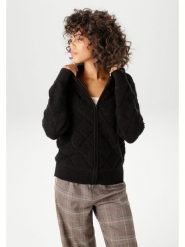 Aniston Kardigan w kolorze czarnym rozmiar: 38. Czarne swetry Aniston, bez wzorów, bez ramiączek. Za 56.79 zł.