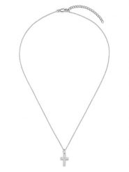 S.Oliver Srebrny naszyjnik z zawieszką - dł. 45 cm rozmiar: onesize. Szare naszyjniki S.Oliver, z materiału, z cyrkonią, srebrne. Za 152.99 zł.