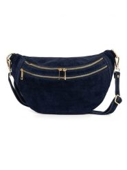 Anna Morellini Skórzana saszetka "Iolanda" w kolorze granatowym - 36 x 22,5 x 12 cm rozmiar: onesize. Niebieskie nerki i saszetki Anna Morellini, bez wzorów, z materiału, sportowe, bez dodatków. Za 260.99 zł.