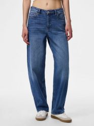 Pieces Dżinsy - Barrel fit - w kolorze niebieskim rozmiar: W32/L32. Niebieskie jeansy Pieces, l, z aplikacjami, ze skóry, klasyczne. Za 114.95 zł.