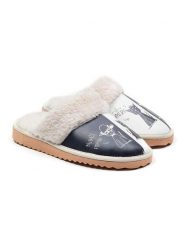 Goby Kapcie w kolorze biało-czarnym rozmiar: 37. Białe kapcie Goby, bez wzorów, z materiału. Za 130.99 zł.