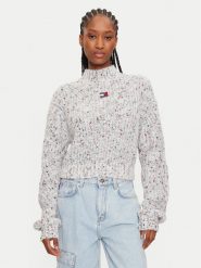 Tommy Jeans Sweter DW0DW18673 Kolorowy Regular Fit. Swetry Tommy Jeans, l, bez wzorów, z jeansu, bez ramiączek. Za 559.99 zł.
