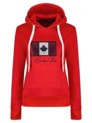 Canadian Peak Bluza "Goiseak" w kolorze czerwonym rozmiar: XXL. Czerwone bluzy Canadian Peak, xxl, z aplikacjami, bez ramiączek, z kapturem. Za 92.42 zł.