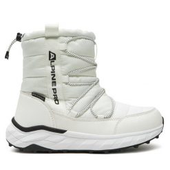 Śniegowce ALPINE PRO. Białe śniegowce Alpine Pro, bez wzorów, bez zapięcia. Za 399.99 zł.