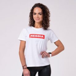 Koszulka fitness damska Nebbia Basic biała. Białe t-shirty sportowe Nebbia, m, bez wzorów, z bawełny, bez ramiączek, na fitness i siłownię. Za 138.90 zł.