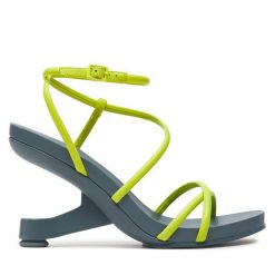 Sandały United Nude. Zielone sandały United Nude, bez wzorów, bez obcasa, na słupku, bez zapięcia. Za 1,499.00 zł.