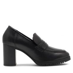 Półbuty Lasocki. Czarne półbuty wsuwane Lasocki, bez wzorów, bez obcasa, na obcasie. Za 249.99 zł.