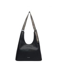 Calvin Klein Torebka Webbing Adj Strap Large Shoulder LV04F3643G Czarny. Czarne torebki klasyczne Calvin Klein, bez wzorów, ze skóry, bez dodatków. Za 569.99 zł.