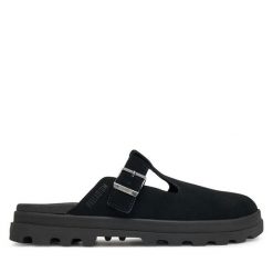 Klapki Palladium. Czarne klapki Palladium, bez wzorów, bez obcasa, bez zapięcia. Za 269.99 zł.