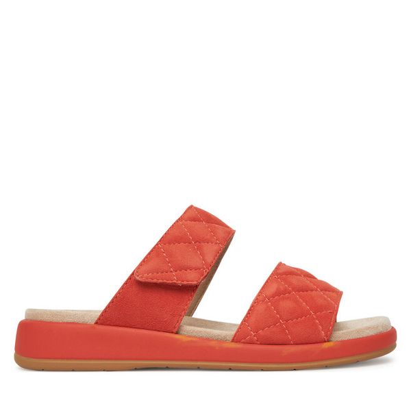 Klapki Caprice. Brązowe klapki Caprice, bez wzorów, bez obcasa, bez zapięcia. Za 279.99 zł.