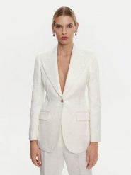 Dolce&Gabbana Marynarka F29UCT FJTBV Biały Regular Fit. Białe marynarki i żakiety Dolce&Gabbana, bez wzorów, z bawełny, bez ramiączek. Za 10,659.00 zł.