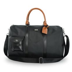 Torba podróżna weekendowa Solier FB49 Barrley czarna. Czarne torby podróżne Solier, bez wzorów, z materiału, na ramię, duże. Za 148.99 zł.