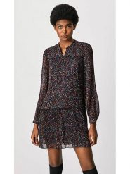 Pepe Jeans FOOTWEAR Sukienka ze wzorem rozmiar: L. Sukienki Pepe Jeans FOOTWEAR, l, bez wzorów, z jeansu, bez kołnierzyka, bez ramiączek, mini. Za 118.01 zł.