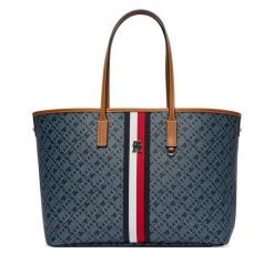 Torebka Tommy Hilfiger. Niebieskie shopper bag Tommy Hilfiger, bez wzorów, bez dodatków. Za 849.99 zł.