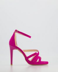 ELEGANCKIE SANDAŁY Z ZAMSZU W KOLORZE RÓŻOWYM 36309 CAM FUXIA. Czerwone sandały Venezia, bez wzorów, ze skóry, eleganckie, bez obcasa, bez zapięcia. Za 299.00 zł.