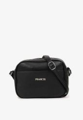 Czarna Torebka na Ramię Ozdobiona Napisem Dolarrea. Czarne shopper bag Born2be, bez wzorów, biznesowe, na ramię, bez dodatków. Za 59.99 zł.