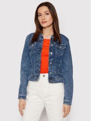 ONLY Kurtka jeansowa Tia 15170682 Granatowy Regular Fit. Niebieskie kurtki ONLY, bez wzorów, z bawełny, bez kaptura. Za 139.99 zł.