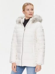 Tommy Hilfiger Kurtka puchowa Tyra WW0WW39746 Biały Regular Fit. Białe kurtki Tommy Hilfiger, xs, bez wzorów, z puchu, bez kaptura. Za 699.99 zł.