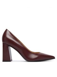 Guess Czółenka FLFBAR LEP08 Bordowy. Czerwone czółenka Guess, z aplikacjami, ze skóry, bez obcasa, bez zapięcia. Za 634.99 zł.