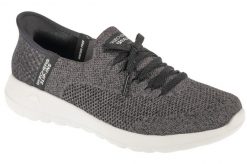 Buty sportowe Sneakersy damskie, Slip-Ins: Go Walk Joy - Abby. Czerwone buty treningowe Skechers, bez wzorów, z materiału, przed kostkę, bez zapięcia, trekkingowe. Za 259.99 zł.