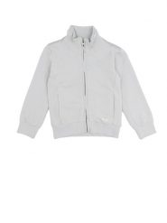 Bluza z pełny zamek błyskawiczny na co dzień. Szare bluzy LEONE 1947 APPAREL, bez wzorów, bez ramiączek, bez kaptura. Za 84.16 zł.