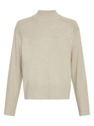 MOSS COPENHAGEN Sweter w kolorze beżowym rozmiar: S/M. Brązowe swetry Moss Copenhagen, m, bez wzorów, bez ramiączek. Za 192.33 zł.