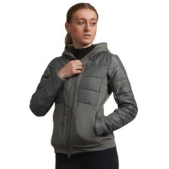 Kurtka jeździecka dla kobiet Premier Equine Agata. Szare kurtki PREMIER EQUINE, bez wzorów, eleganckie, bez kaptura. Za 346.50 zł.
