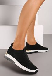 Czarne Buty Sportowe Thaderus. Czarne buty sportowe lifestyle Born2be, bez wzorów, przed kostkę, bez zapięcia. Za 99.99 zł.