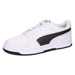 Buty sportowe Puma Rebound Slam Lo. Białe buty treningowe Puma, bez wzorów, z materiału, bez zapięcia, na fitness i siłownię. Za 390.00 zł.