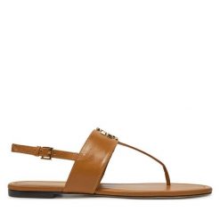 Sandały Tory Burch. Brązowe sandały Tory Burch, bez wzorów, bez obcasa, na płaskiej podeszwie, bez zapięcia. Za 1,399.00 zł.