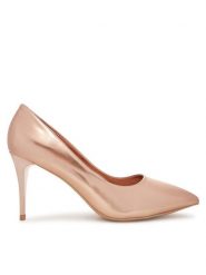 DeeZee Szpilki DZ002 Różowy. Czerwone szpilki DeeZee, bez wzorów, z materiału, bez obcasa, na szpilce, bez zapięcia. Za 139.99 zł.