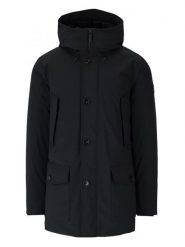 Woolrich Parka puchowa "Artic" w kolorze czarnym rozmiar: onesize. Białe płaszcze Woolrich, z aplikacjami, z puchu, bez kaptura. Za 2,045.17 zł.