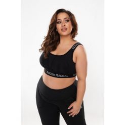 Stanik fitness cardio Rough Radical Sports Bra Sporting plus size. Czarne biustonosze sportowe ROUGH RADICAL, bez wzorów, na fitness i siłownię. Za 129.90 zł.