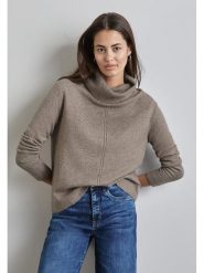 Street One Sweter w kolorze jasnobrązowym rozmiar: 40. Brązowe swetry Street One, bez wzorów, z bawełny, street, bez ramiączek. Za 154.07 zł.