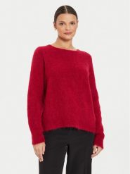 Kontatto Sweter 3M0229 AI253M10 Czerwony Relaxed Fit. Czerwone swetry Kontatto, m, bez wzorów, z syntetyku, bez ramiączek. Za 299.99 zł.