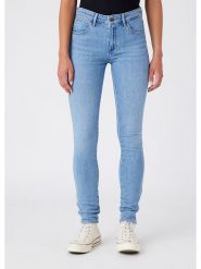 Wrangler Dżinsy - Skinny fit - w kolorze błękitnym rozmiar: W32/L30. Niebieskie jeansy Wrangler, l, z aplikacjami, z podwyższonym stanem. Za 163.26 zł.