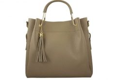 Kuferek skórzany BARBERINI'S beżowy 960-2. Brązowe shopper bag Barberinis, bez wzorów, ze skóry, biznesowe, do ręki, zamszowe, bez dodatków. Za 339.99 zł.