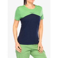 Koszulka wspinaczkowa damska La Sportiva Roof T-Shirt. Niebieskie t-shirty sportowe La Sportiva, bez wzorów, bez ramiączek. Za 198.99 zł.
