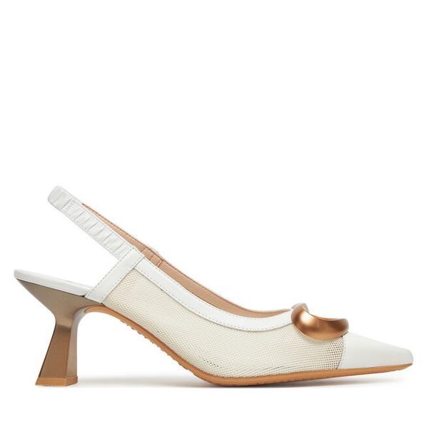 Czółenka Hispanitas. Białe czółenka Hispanitas, bez wzorów, bez obcasa, bez zapięcia. Za 489.99 zł.