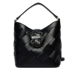 Torebka Just Cavalli. Czarne torebki klasyczne Just Cavalli, bez wzorów, klasyczne, bez dodatków. Za 849.99 zł.