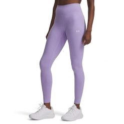 Legginsy treningowe damskie Under Armour Motion transparent. Fioletowe legginsy Under Armour, bez wzorów, sportowe. Za 209.99 zł.